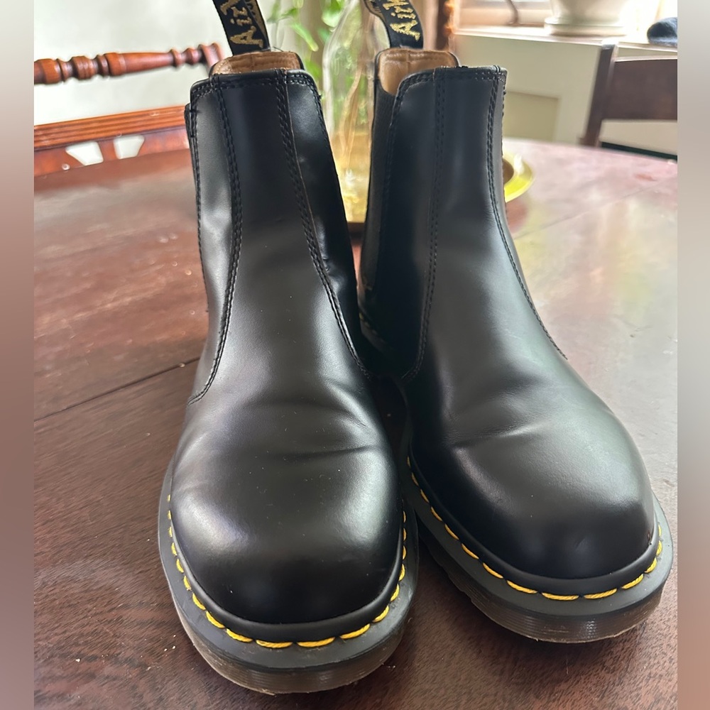 Dr. Martens Chelsea Black Leather Boots 2976 Vintage Made in England